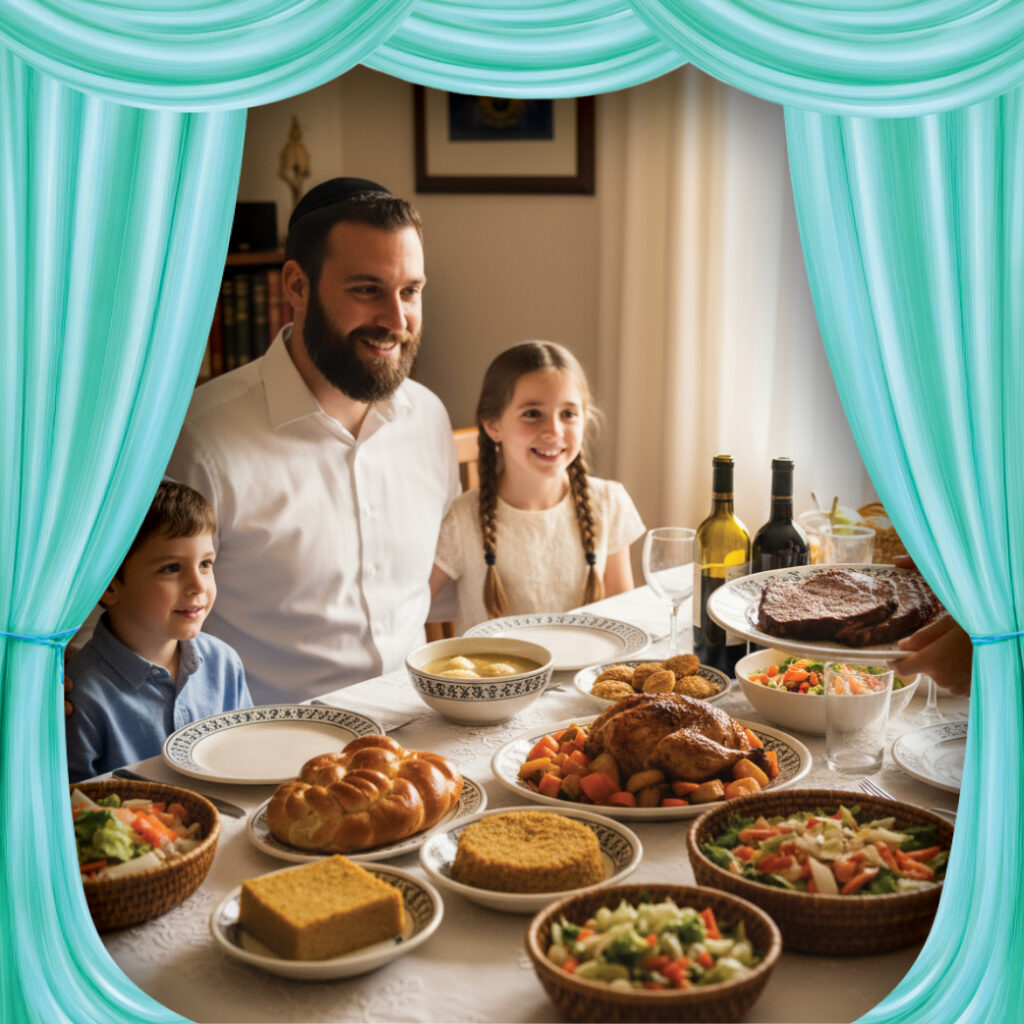 מאמצים משפחה לשבת או לחג